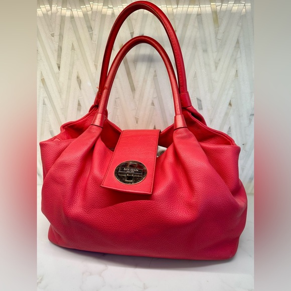 kate spade Handbags - Kate Spade Large Pinkish Red Leather Shoulder Bag